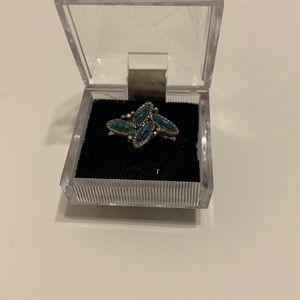 Stunning silver lapis ring